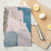 Linge De Cuisine Santorini Grèce - porte bleue à santorini grèce (Quart Plié)