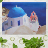 Linge De Cuisine Santorini, Grèce - vue d'Oia (Plié)