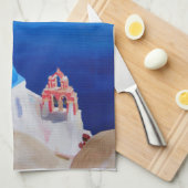 Linge De Cuisine Santorini, Grèce - vue d'Oia (Quart Plié)