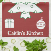 Linge De Cuisine Sapin de Noël (Plié)