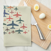 Linge De Cuisine Sapin de Noël Avion Pilote Rétro Volant Vol (Quart Plié)