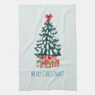 Linge De Cuisine Sapin de Noël Élégant enneigé