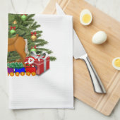 Linge De Cuisine Sapin de Noël Maison de vacances (Quart Plié)