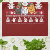 Linge De Cuisine Sapin de Noël pour Chat (Plié)