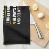 Linge De Cuisine Sarcasme Un Des Nombreux Services (Quart Plié)