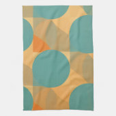 Linge De Cuisine Sarcelle, Brun clair et Orange dans un motif de st (Vertical)