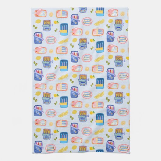 Linge De Cuisine Sardines and Lemons (Vertical)