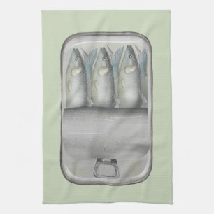 Linge De Cuisine Sardines dans une boîte
