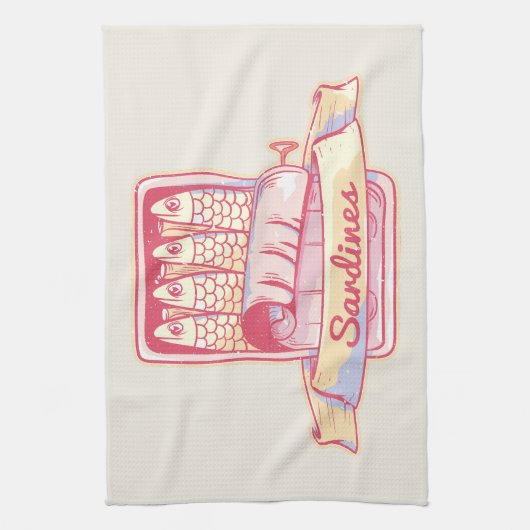 Linge De Cuisine Sardines dans une boîte (Vertical)