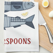 Linge De Cuisine Sardines de style patchwork thème de la plage côti