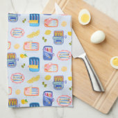 Linge De Cuisine Sardines et citrons (Quart Plié)