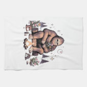 Linge De Cuisine Sasquatch tenant des fleurs (Horizontal)