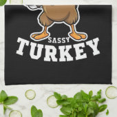 Linge De Cuisine Sassy Turquie jumelle la famille Thanksgiving Part (Plié)