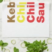 Linge De Cuisine Sauce Kebab & Chips & Chili. (Plié)