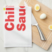 Linge De Cuisine Sauce Kebab & Chips & Chili. (Quart Plié)