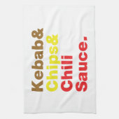 Linge De Cuisine Sauce Kebab & Chips & Chili. (Vertical)