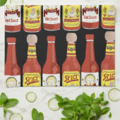 Linge De Cuisine SAUCES CHAUDES Cat épicé Picante Noir (Plié)