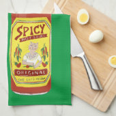 Linge De Cuisine SAUCES CHAUDES Chat épicé Picante Green (Quart Plié)