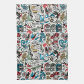 Linge De Cuisine Saudade // motifs populaires du Portugal (Vertical)