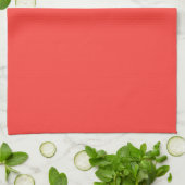 Linge De Cuisine Saumon Rouge Uni (Plié)
