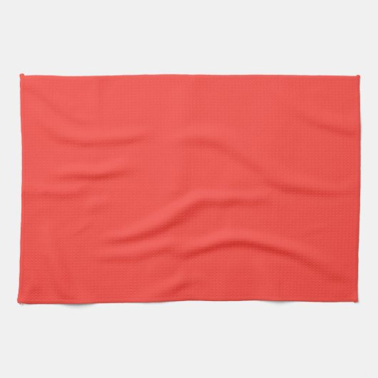 Linge De Cuisine Saumon Rouge Uni (Horizontal)