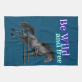 Linge De Cuisine Saut de cheval sauvage et libre (Horizontal)