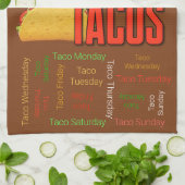 Linge De Cuisine Sauvez la Terre uniquement Planète avec plat Tacos (Plié)