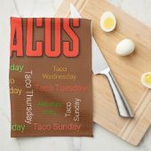 Linge De Cuisine Sauvez la Terre uniquement Planète avec plat Tacos (Quart Plié)