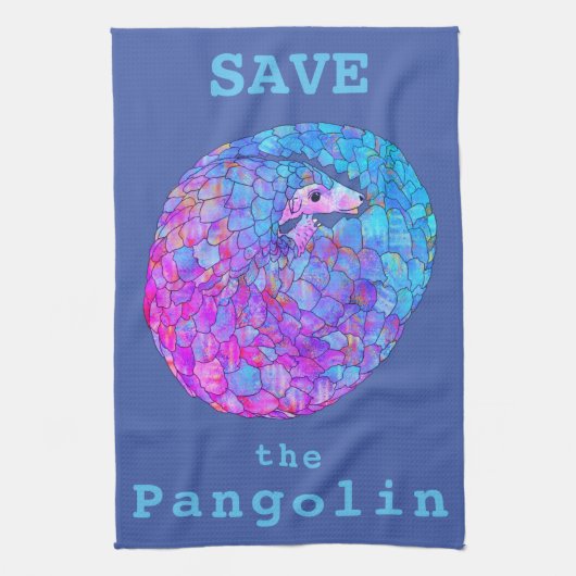 Linge De Cuisine Sauvez les pangolins en danger Animal Psychedelic  (Vertical)