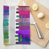 Linge De Cuisine Savonnez l'arc-en-ciel de bouteille - pour les (Quart Plié)