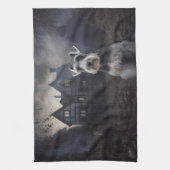 Linge De Cuisine Scandale d'Halloween Schnauzer Miniature (Vertical)