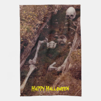 Linge De Cuisine Scary Halloween Squelette Bones Graveyard conçu