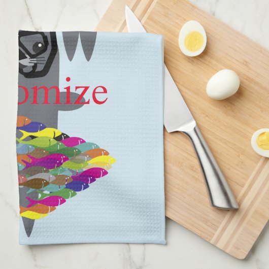 Linge De Cuisine Sceau gris Thunder_Cove  (Quart Plié)