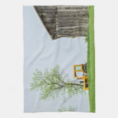 Linge De Cuisine Scène de grange avec tracteur (Vertical)