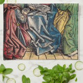 Linge De Cuisine scène de Pentecôte après le dimanche de Pâques (Plié)