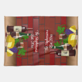 Linge De Cuisine Scène table de fromage à vin (Horizontal)