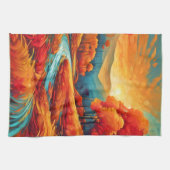 Linge De Cuisine Scène vibrante de la rivière Fall (Horizontal)