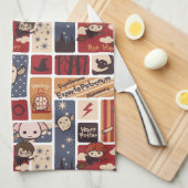 Linge De Cuisine Scènes de dessin animé Harry Potter Pattern (Quart Plié)