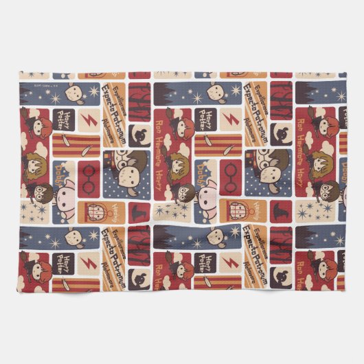 Linge De Cuisine Scènes de dessin animé Harry Potter Pattern (Horizontal)