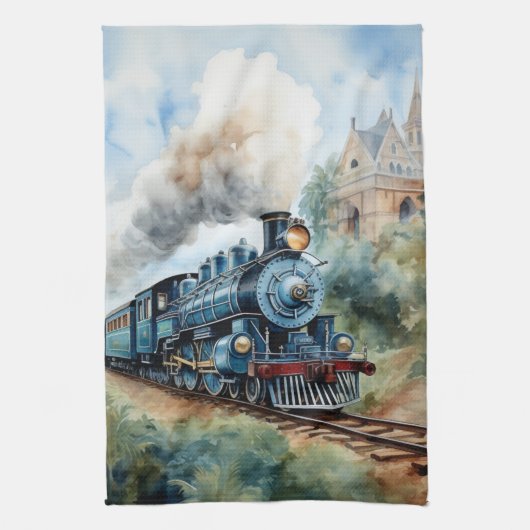Linge De Cuisine Scenic Landscape a Victorian Train (Vertical)