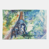 Linge De Cuisine Scenic Landscape with Train (Horizontal)