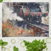 Linge De Cuisine Scenic Landscape with Train (Plié)