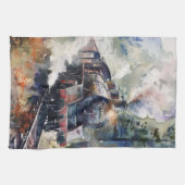 Linge De Cuisine Scenic Landscape with Train (Horizontal)