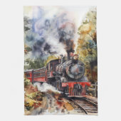 Linge De Cuisine Scenic Landscape with Train (Vertical)