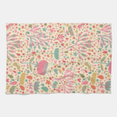 Linge De Cuisine Schéma floral clair (Horizontal)