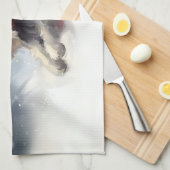 Linge De Cuisine Schnauzer miniature neige de Noël hiver (Quart Plié)