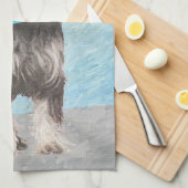 Linge De Cuisine Schnauzer (Miniature) Peinture - Chien original mi (Quart Plié)