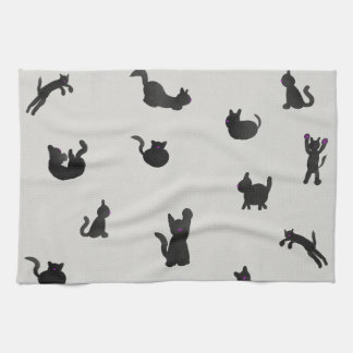 Linge De Cuisine Schwarze Katzen Aquarell Muster