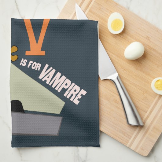 Linge De Cuisine Scooby-Doo | V est pour Vampire (Quart Plié)