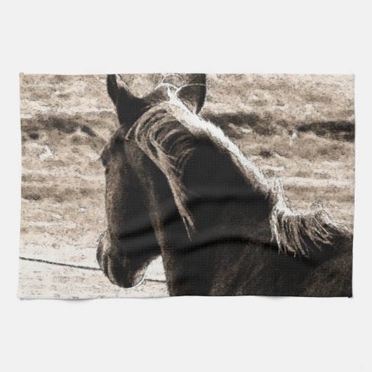 Linge De Cuisine Scotch à Sepia (Horizontal)